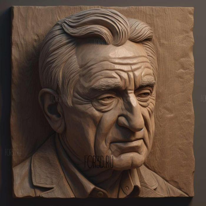 Robert De Niro 3 stl model for CNC